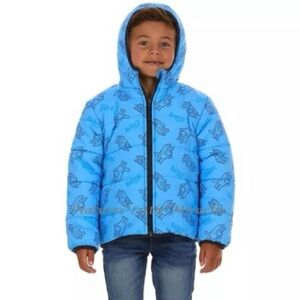 Bluey reversible Blue Kids Puffer Jacket… size 6/7